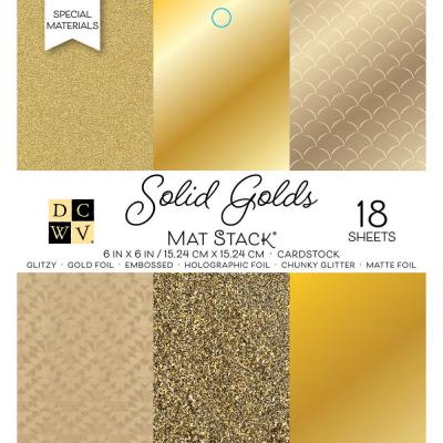 DCWV Paperpad 6x6 - Solid Golds